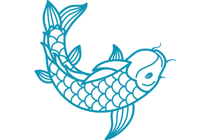 japanese-carp-koi-icon-fish-above-top-minimal-view