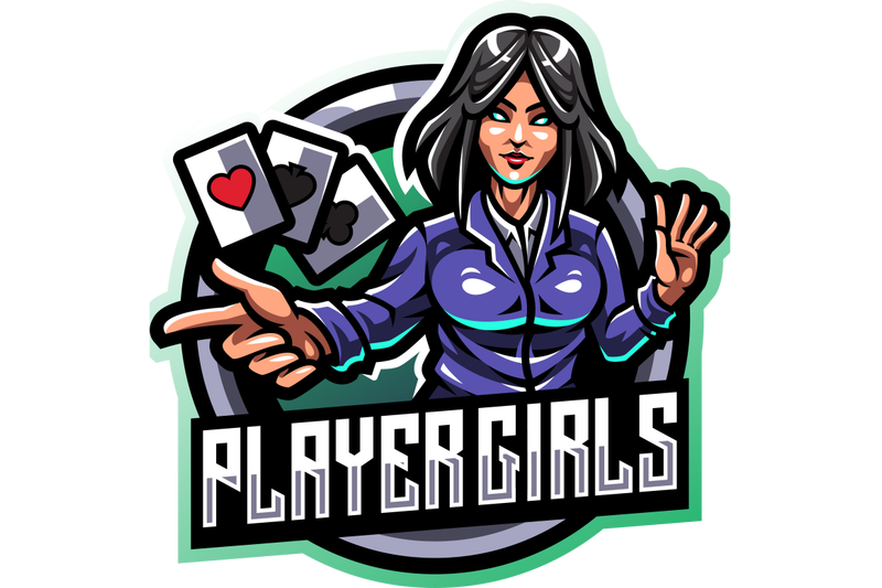 player-girls-esport-mascot-logo
