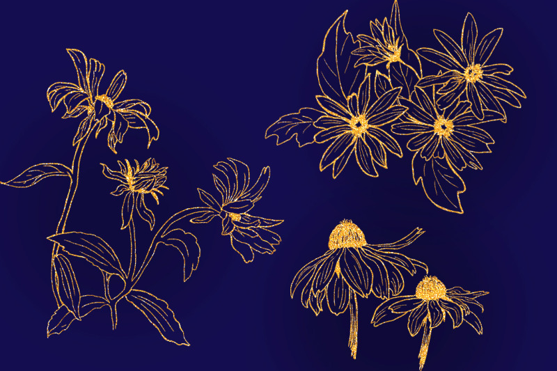 flowers-with-a-golden-line-floral-decor