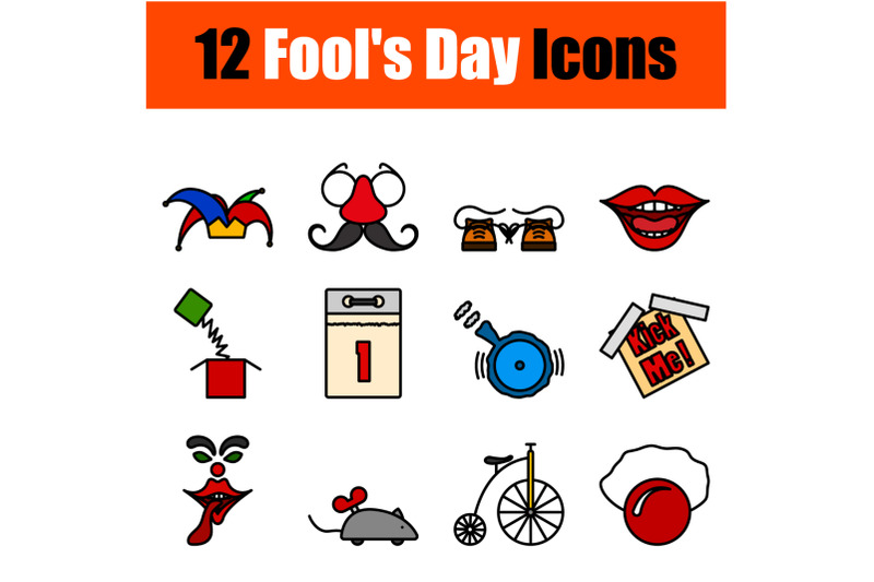 fool-039-s-day-icon-set