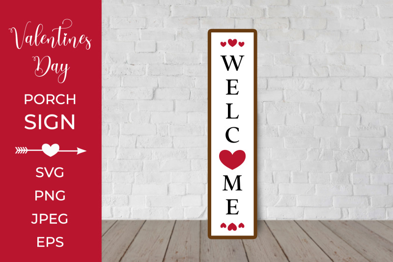 welcome-porch-sign-valentines-vertical-front-sign