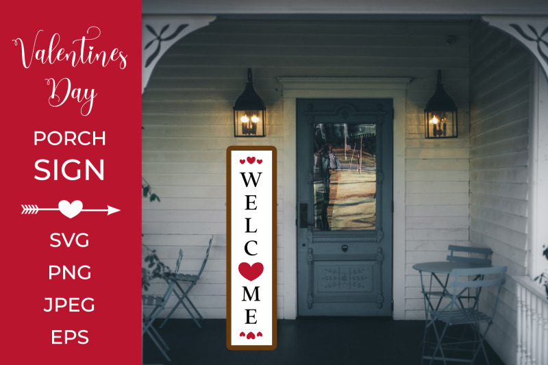 welcome-porch-sign-valentines-vertical-front-sign