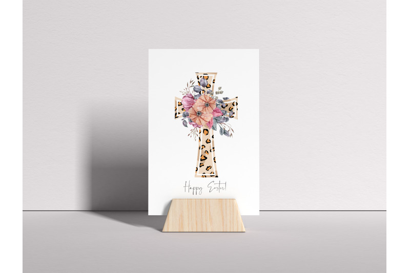 leopard-cross-png-easter-watercolor-floral-crosses-clipart