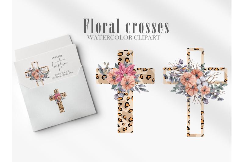 leopard-cross-png-easter-watercolor-floral-crosses-clipart