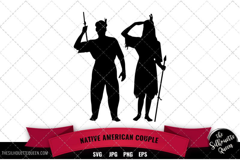 native-american-couple-svg-file-svg-cut-file-silhouette-studio