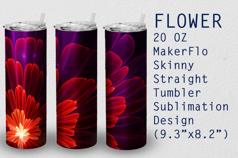 tumbler-straight-20-oz-sublimation-flower-wrap-design