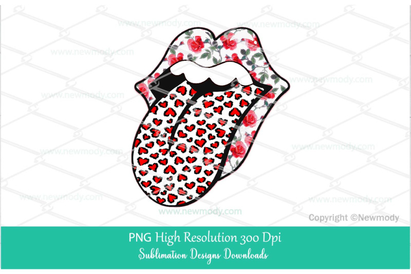 floral-lips-with-heart-leopard-print-tongue-png-sublimation