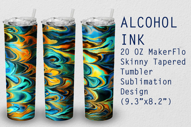 tumbler-tapered-20-oz-sublimation-alcohol-ink-wrap-design