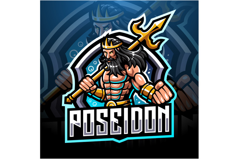 poseidon-esport-mascot-logo