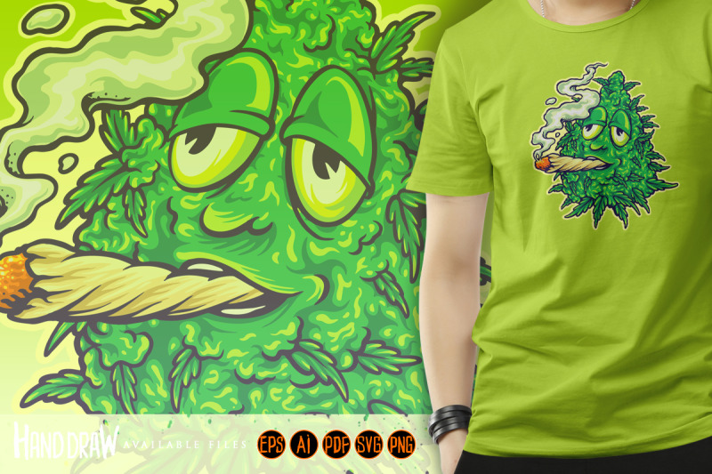 weed-mascot-smoking-leaf-marijuana-cartoon