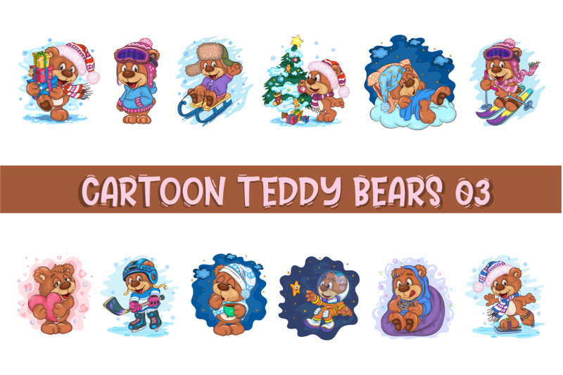 set-of-cartoon-teddy-bears-03-t-shirt