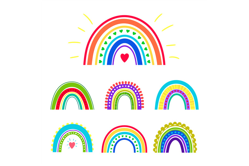 hand-drawn-rainbows