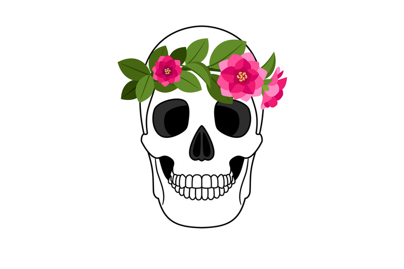 flowering-human-skull