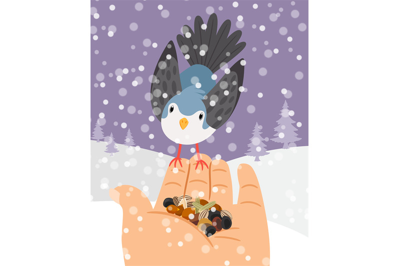 winter-birds-feeding-hand-bird-feed-vector-illustration-grains-feeds