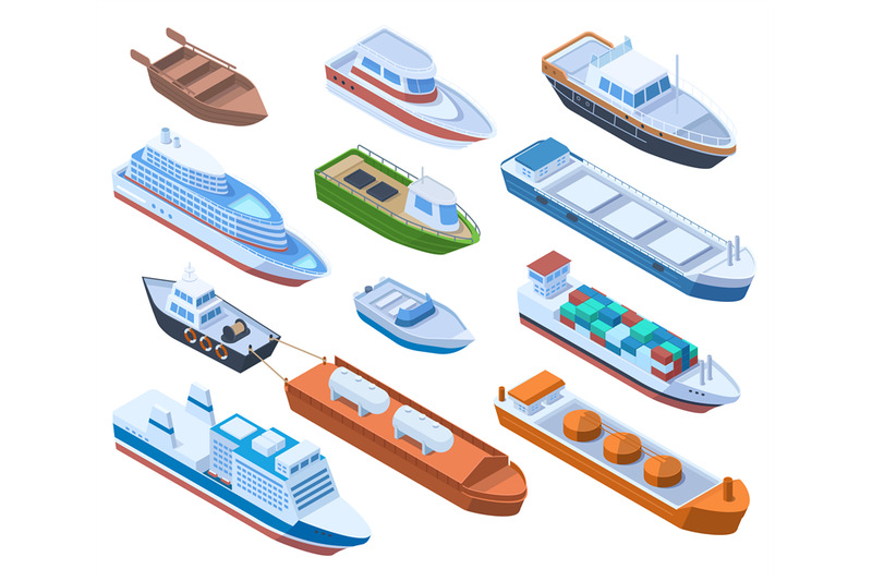 isometric-passenger-cargo-sea-ships-commercial-and-sailing-boats-wa