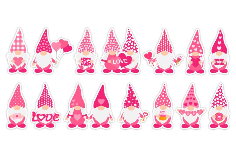 valentine-039-s-gnomes-stickers-bundle-stickers-printable-png