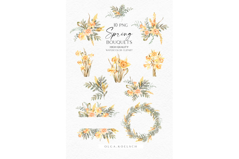 watercolor-yellow-daffodil-bouquet-clipart-easter-clipart-with-mimosa-flowers-yellow-spring-florals-happy-easter-card-diy-118