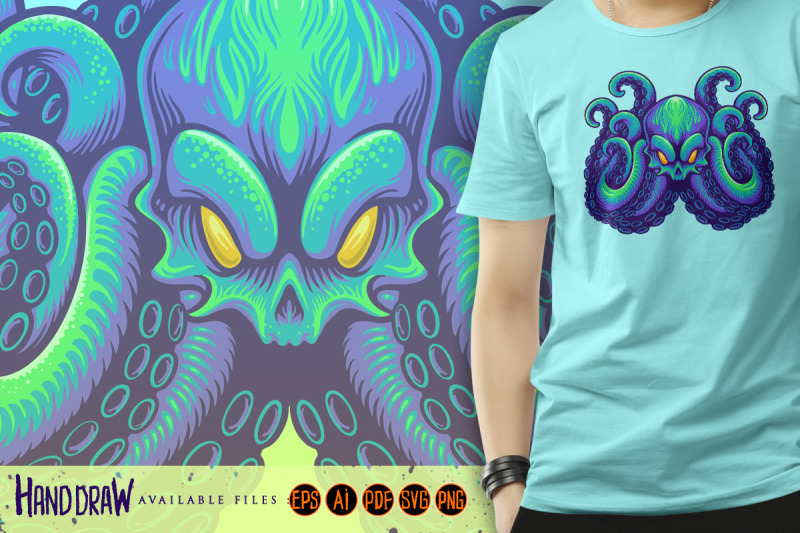 angry-kraken-mascot-blue-octopus-logo-mascot-illustrations