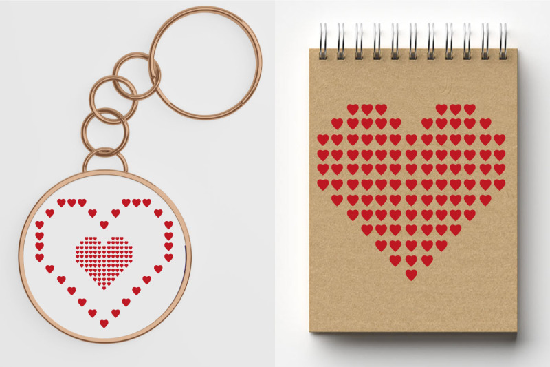 bundle-of-svg-heart-silhouettes