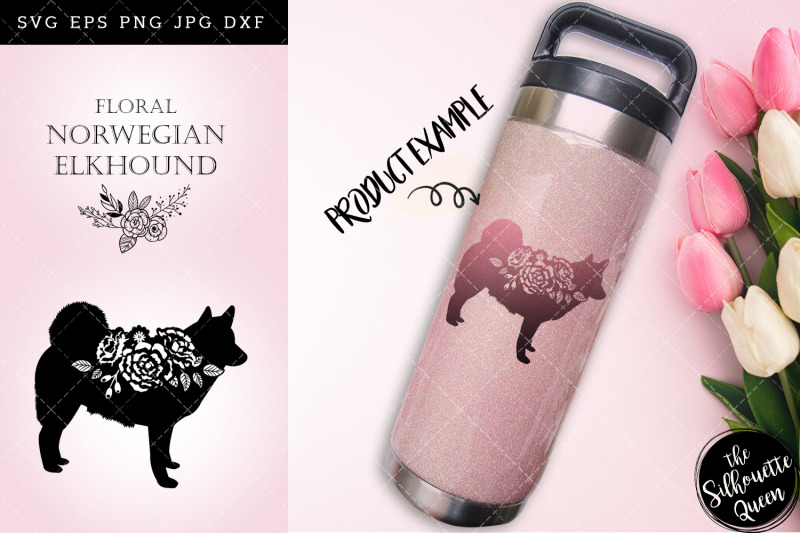 floral-norwegian-elkhound-dog-svg-file-for-cricut-for-silhouette