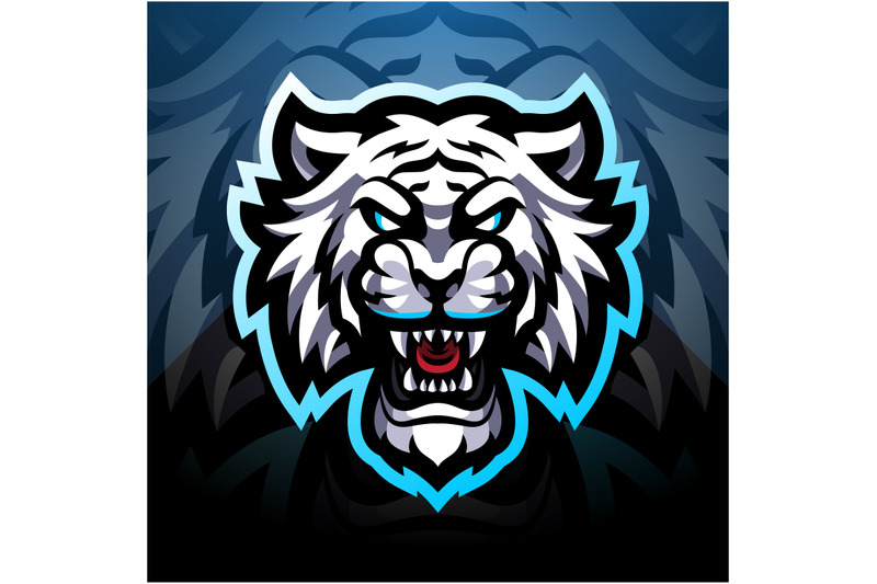 white-tiger-esport-mascot-logo