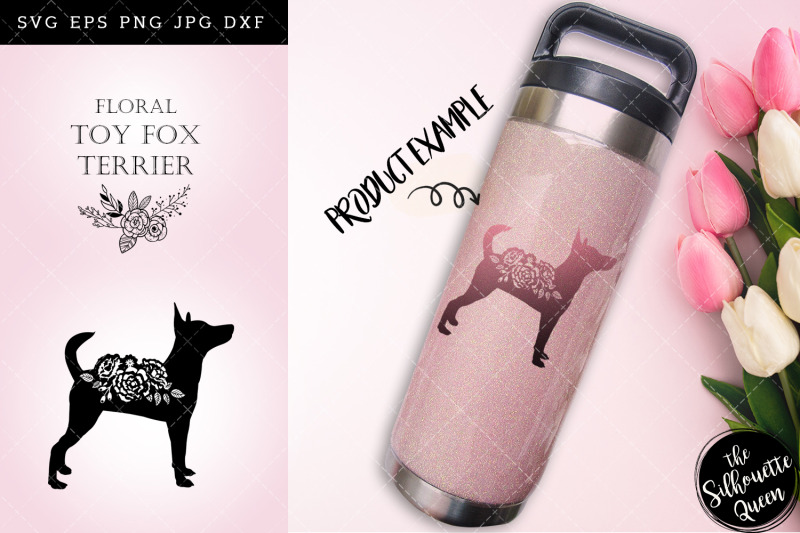 floral-toy-fox-terrier-dog-svg-file-for-cricut-for-silhouette