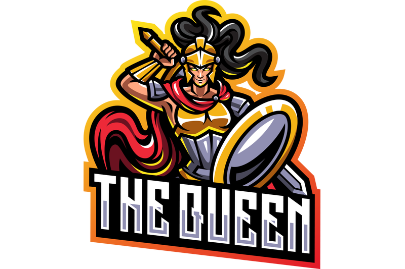 the-queen-esport-mascot-logo