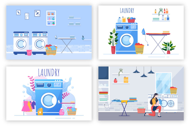 7-laundry-wash-and-drying-machines-illustration