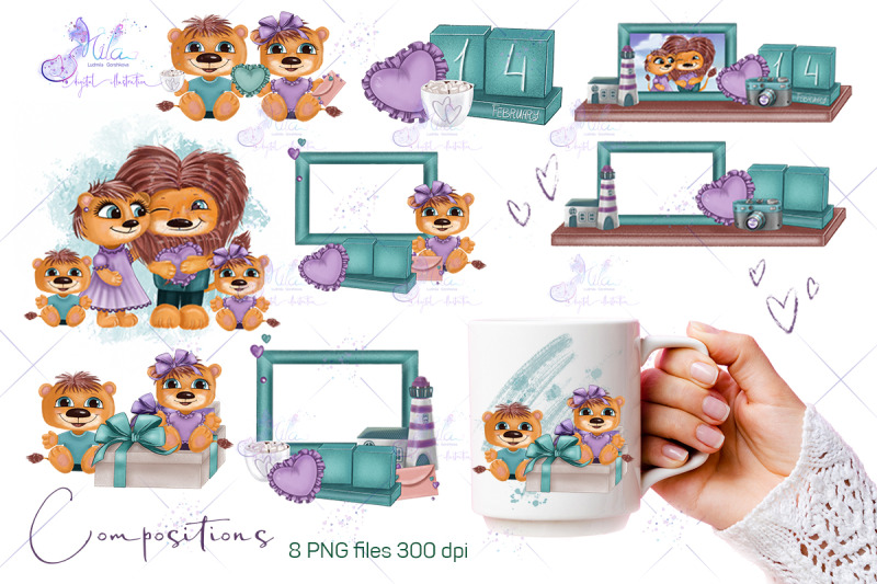 lion-family-digital-clipart