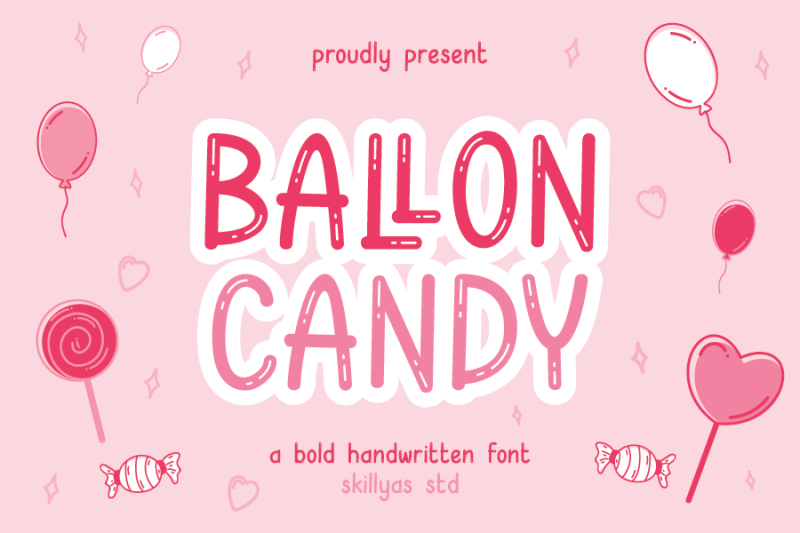 ballon-candy-a-cute-handwritten-font