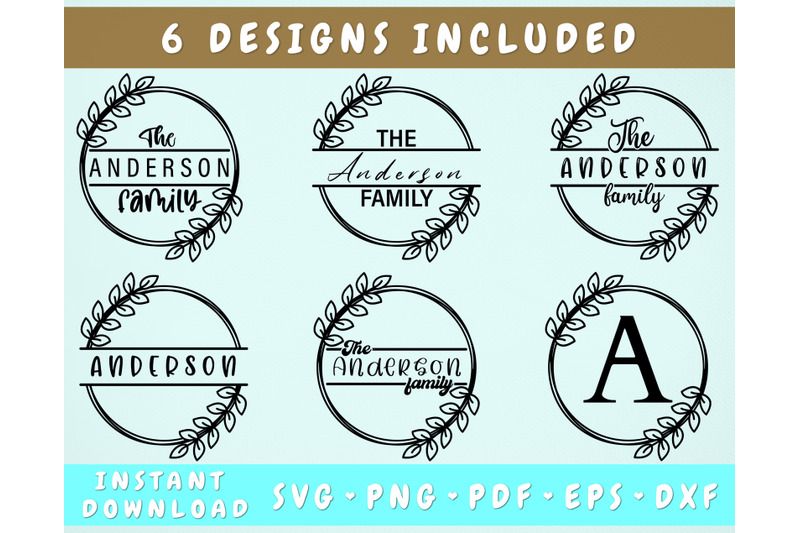 family-name-split-monogram-svg-bundle-6-designs-family-sign-svg