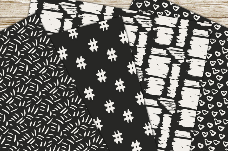 black-and-white-brush-patterns-ii