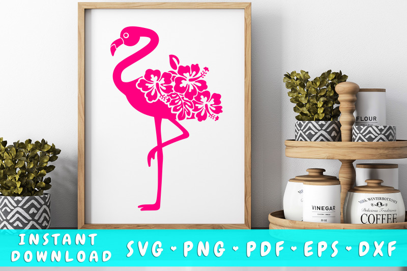 flamingo-hibiscus-bouquet-svg