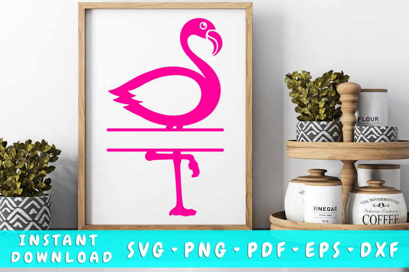 flamingo-split-monogram-svg