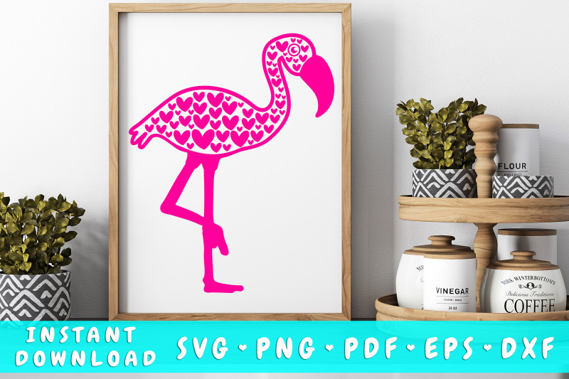 flamingo-with-hearts-svg