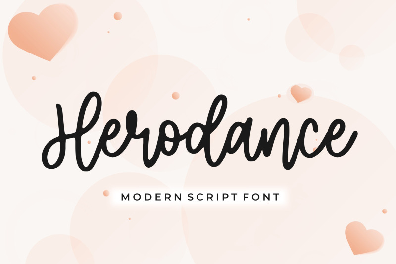 herodance-modern-script-font