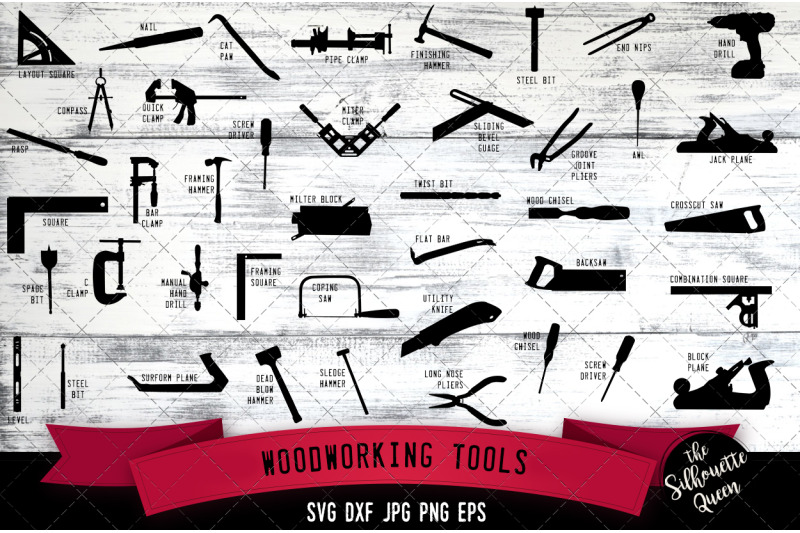 woodworking-tools-svg-awl-backsaw-bar-clamp-block-plane-c-clamp
