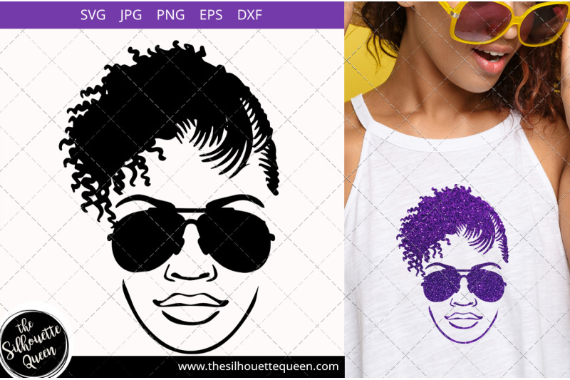 afro-woman-svg-with-side-swept-curly-pixie-cornrows-and-sunglasses