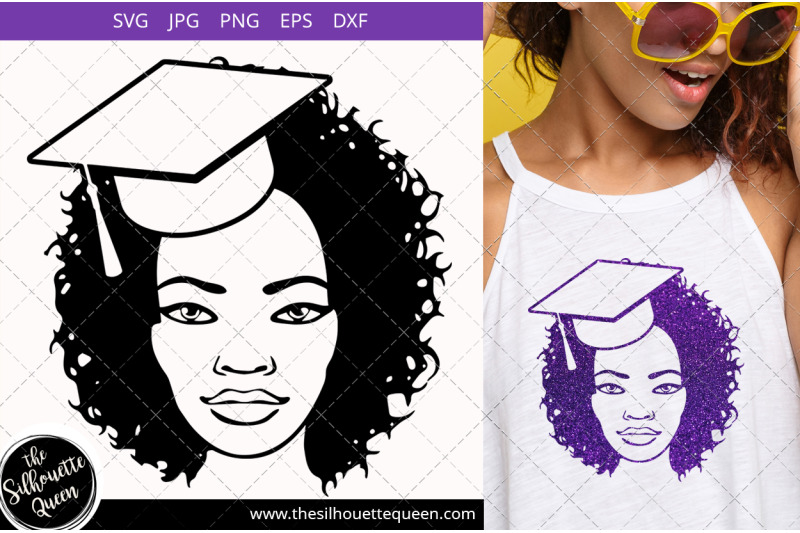 educated-afro-woman-svg-with-curly-bob-natural-hair-and-graduation-hat