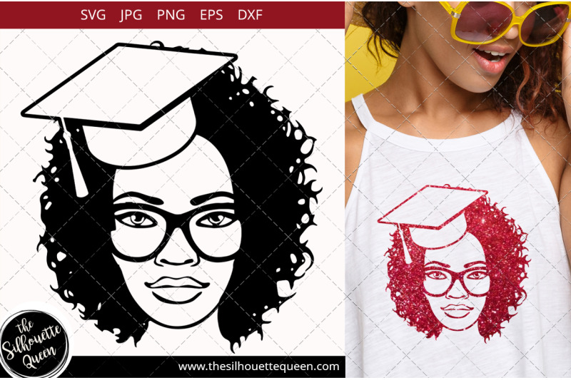 educated-afro-woman-svg-with-curly-bob-natural-hair-and-graduation-hat