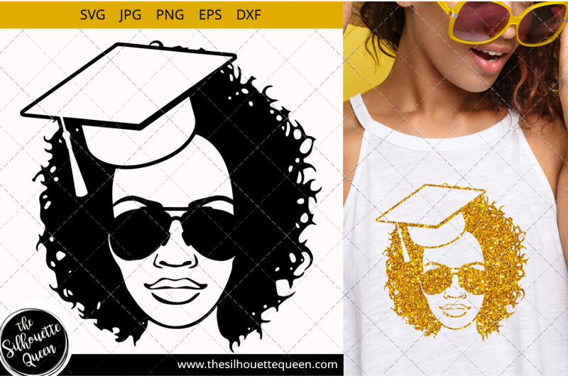 educated-afro-woman-svg-with-curly-bob-natural-hair-and-graduation-hat