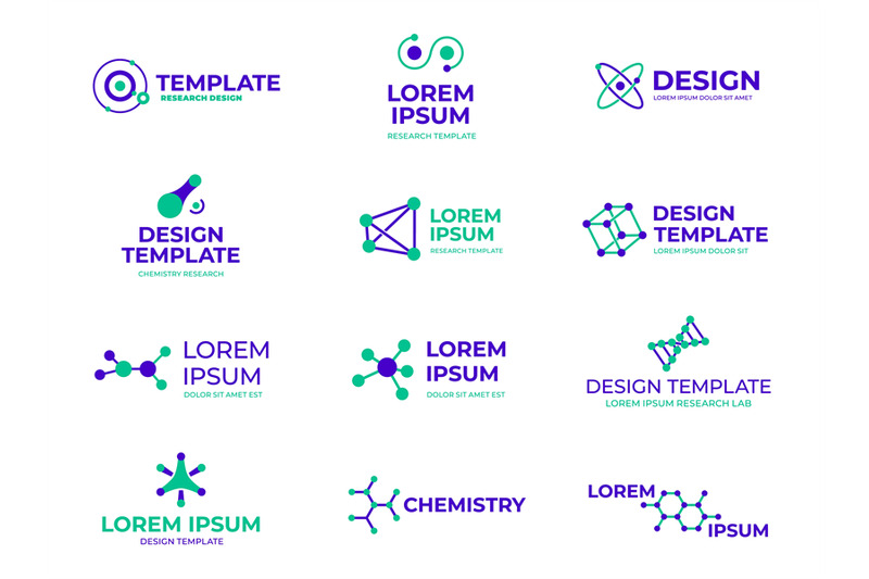 molecule-structure-badges-hexagon-molecules-design-dna-bio-and-hexag