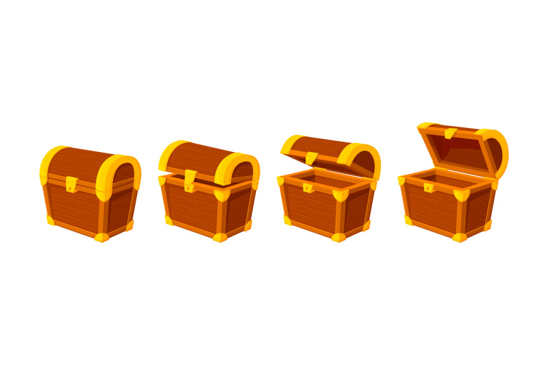 cartoon-treasure-chest-wooden-chests-animation-open-empty-wood-box