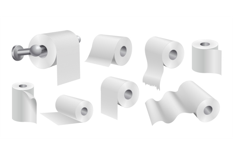 white-toilet-paper-rolls-realistic-papers-isolated-sanitary-kitchen