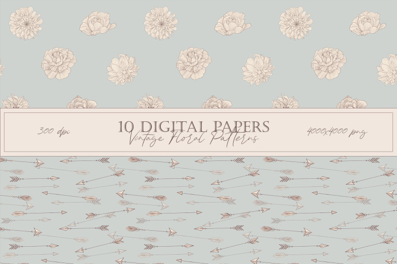 vintage-valentine-floral-seamless-patterns-digital-papers-png