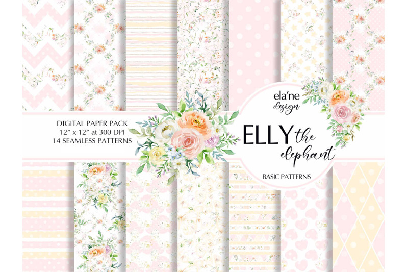 elly-the-elephant-digital-paper-pack