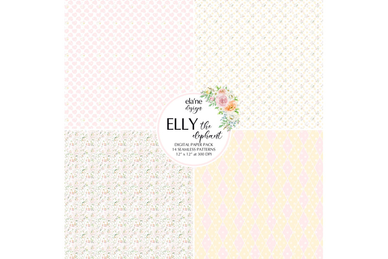 elly-the-elephant-digital-paper-pack