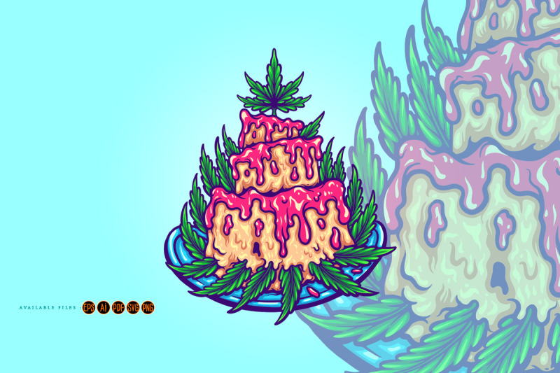 stoner-birthday-cake-with-cannabis-weed-leaf