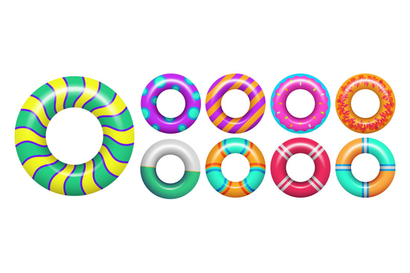 rubber-rings-colorful-swimming-ring-for-sea-or-pool-isolated-vacatio