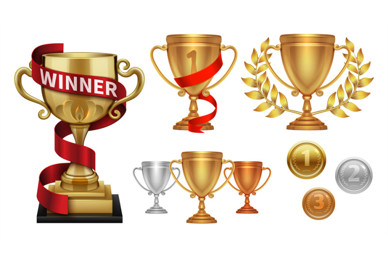 winner-collection-trophy-realistic-medals-golden-cup-with-red-ribbo